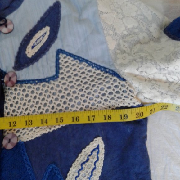 Womens med.jacket INDIGO MOON brand button front - Picture 6 of 8